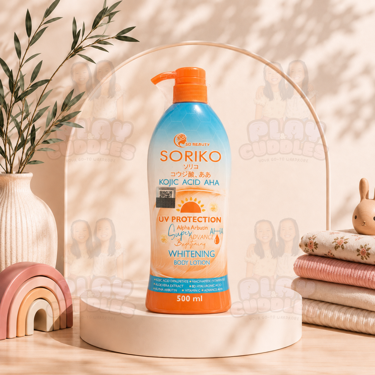 Soriko Kojic Acid AHA Whitening Body Lotion 500ml